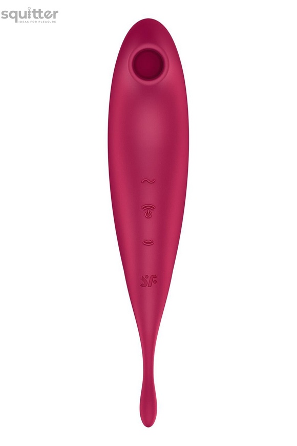 Вакуумний вібратор Satisfyer Twirling Pro+ dark red SO6715 фото