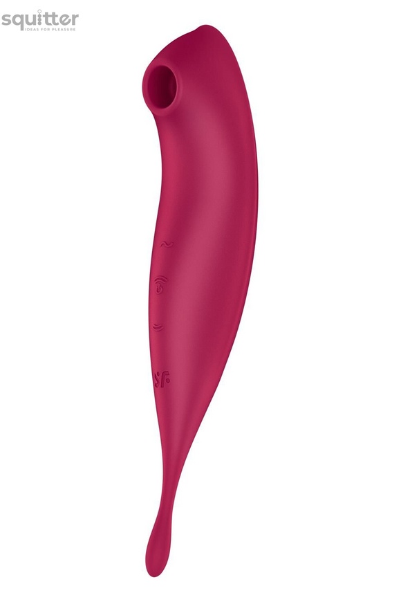 Вакуумний вібратор Satisfyer Twirling Pro+ dark red SO6715 фото