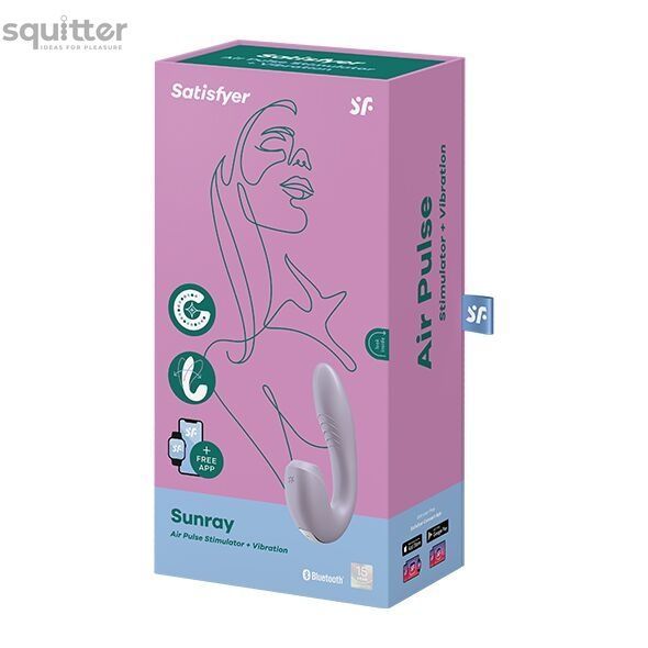 Вакуумный смарт вибратор Satisfyer Sunray Lilac, 4 положения ствола SO6111 - онлайн-сексшоп Сквитер