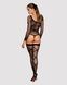 Бодистокинг Obsessive Bodystocking G320 S/M/L, чулки, боди, декор в виде линийSO7241,4 - интернет-магазин интимных товаров Squitter