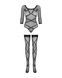 Бодистокинг Obsessive Bodystocking G320 S/M/L, чулки, боди, декор в виде линийSO7241,5 - интернет-магазин интимных товаров Squitter