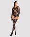 Бодистокинг Obsessive Bodystocking G320 S/M/L, чулки, боди, декор в виде линийSO7241,3 - интернет-магазин интимных товаров Squitter