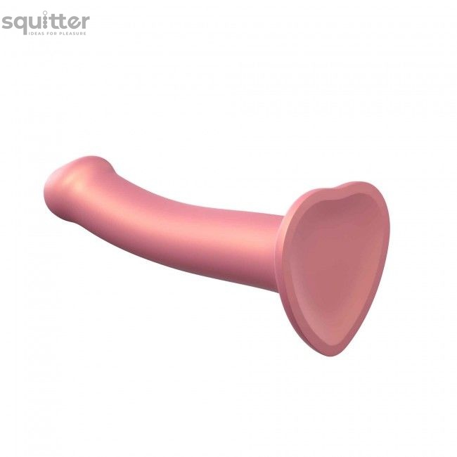 Насадка для страпону Strap-On-Me Mono Density Dildo Rose M, діам. 3,3 см, одношаровий силікон, гнучк SO3568 фото