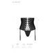 Пояс-корсет з екошкіри Passion CELINE SET S/M, black, шнурівка, знімні пажі для панчіх, стрінги SO6410,7 - інтернет-магазин інтимних товарів Squitter