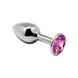 Металлическая анальная пробка с кристаллом Alive Mini Metal Butt Plug Pink M SO6002 фото 1