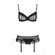 Сексуальный комплект с поясом для чулок LOVELIA SET black S/M - PassionSO4778,5 - интернет-магазин интимных товаров Squitter