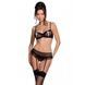 Сексуальный комплект с поясом для чулок LOVELIA SET black S/M - PassionSO4778,1 - интернет-магазин интимных товаров Squitter