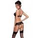 Сексуальный комплект с поясом для чулок LOVELIA SET black S/M - PassionSO4778,2 - интернет-магазин интимных товаров Squitter