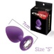 Анальная пробка с кристаллом MAI Attraction Toys №47 Purple, длина 7см, диаметр 2,8см SO4625 фото 2