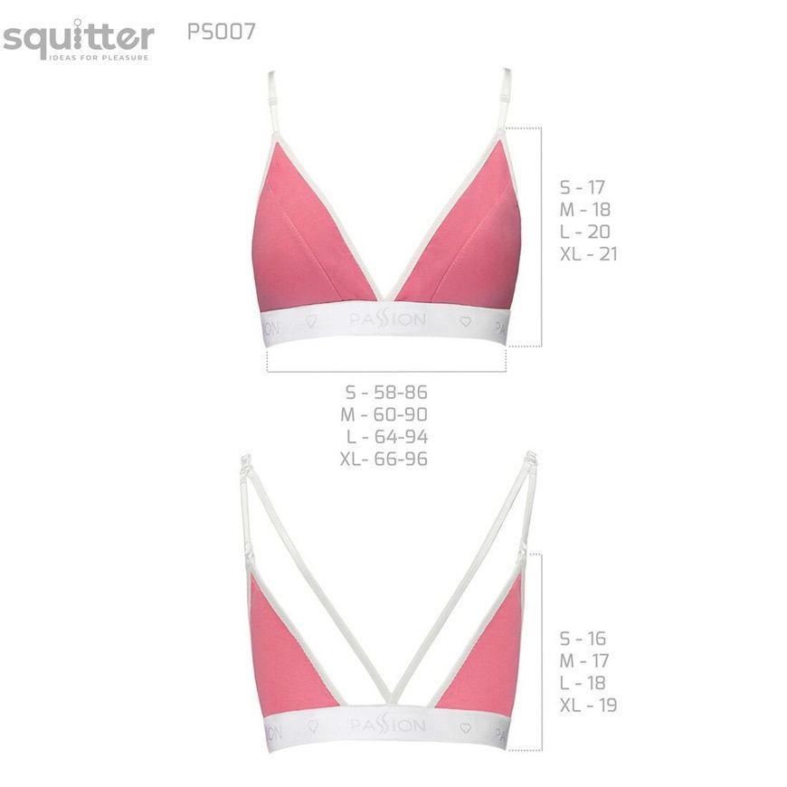Спортивний топ з подвійними бретелями Passion PS007 TOP XL, pink SO4274 - онлайн-сексшоп Сквітер
