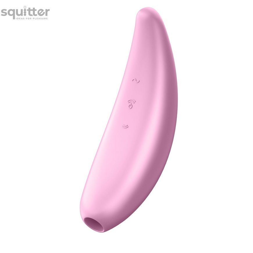 Мощный вакуумный клиторальный стимулятор Satisfyer Curvy 3+ с управлением через интернет SO3893 - онлайн-сексшоп Сквитер