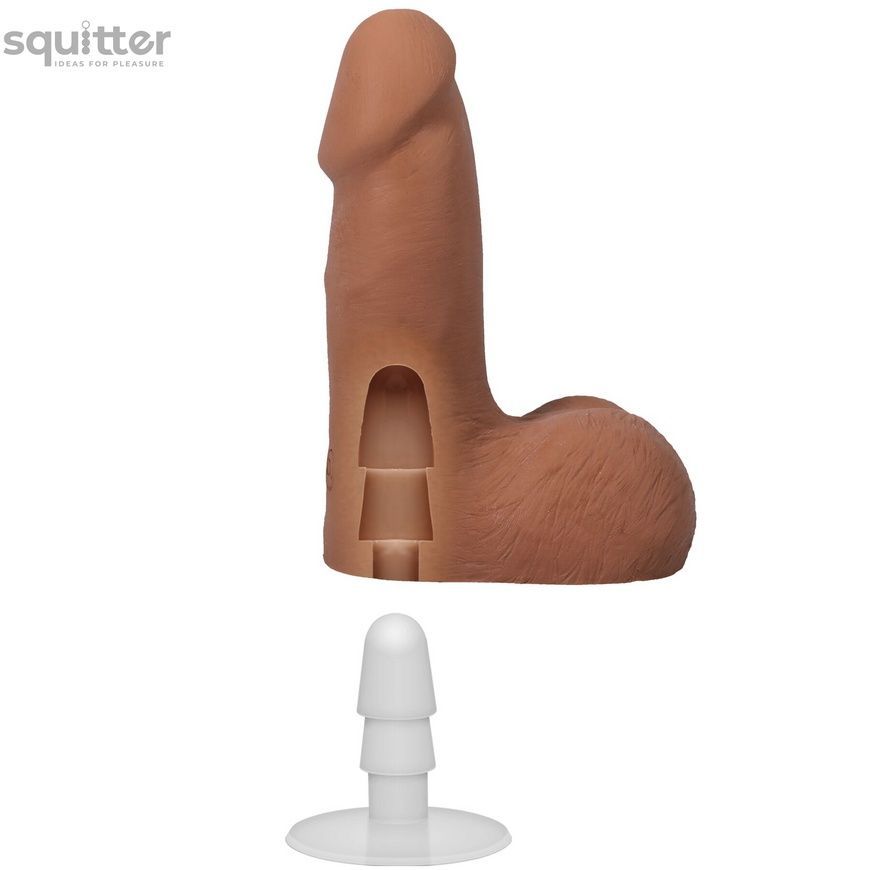 Фалоімітатор Doc Johnson The Realistic Cock ULTRASKYN - 5 Inch with Balls Caramel SX4475 - онлайн-сексшоп Сквітер