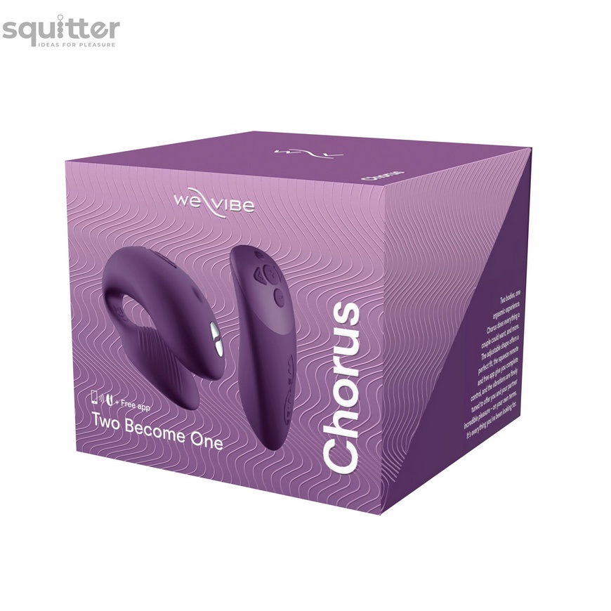 Смарт-вибратор для пар We-Vibe Chorus Purple, сенсорное управление вибрациями сжатием пульта SO6923 фото