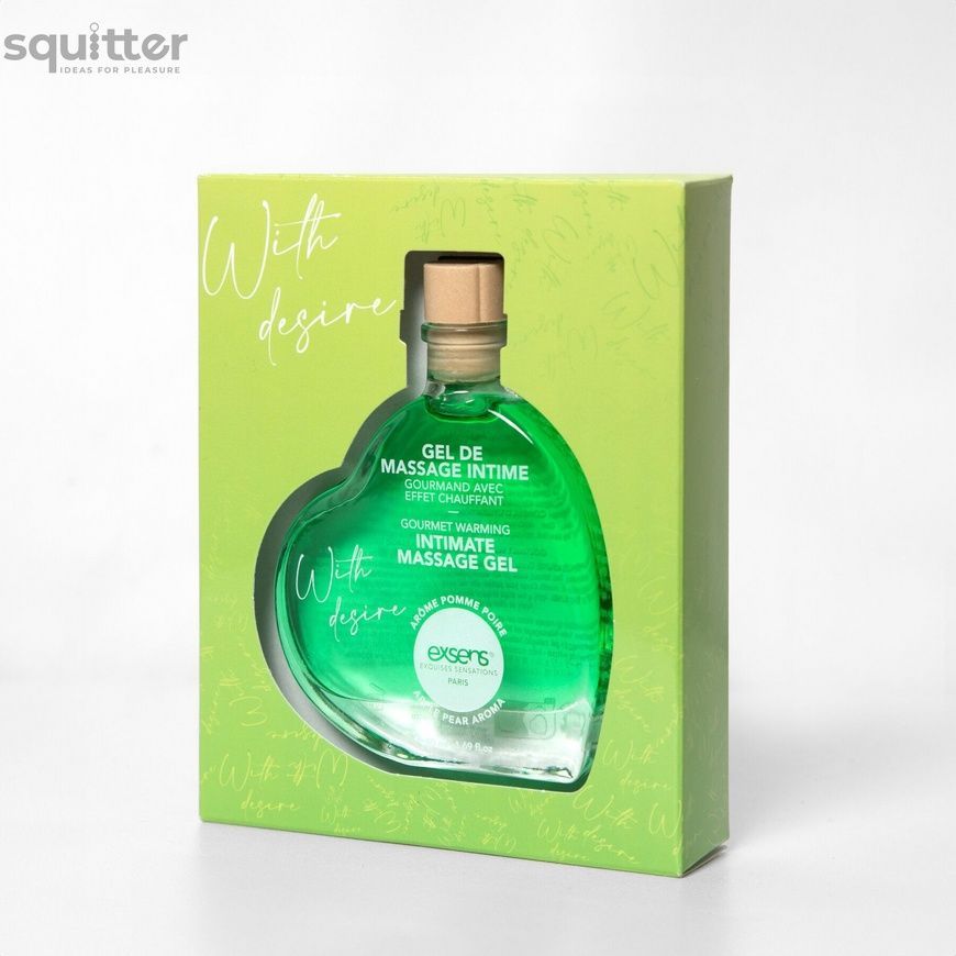 Масажний гель EXSENS With Desire Apple Pear 50 мл, розігрівальний, без цукру, їстівний SX2192 - онлайн-сексшоп Сквітер