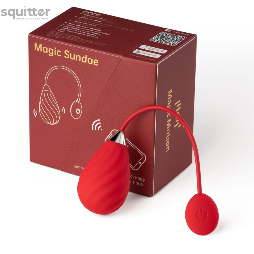 Смарт-віброяйце Magic Motion Sundae Red SO4469 фото