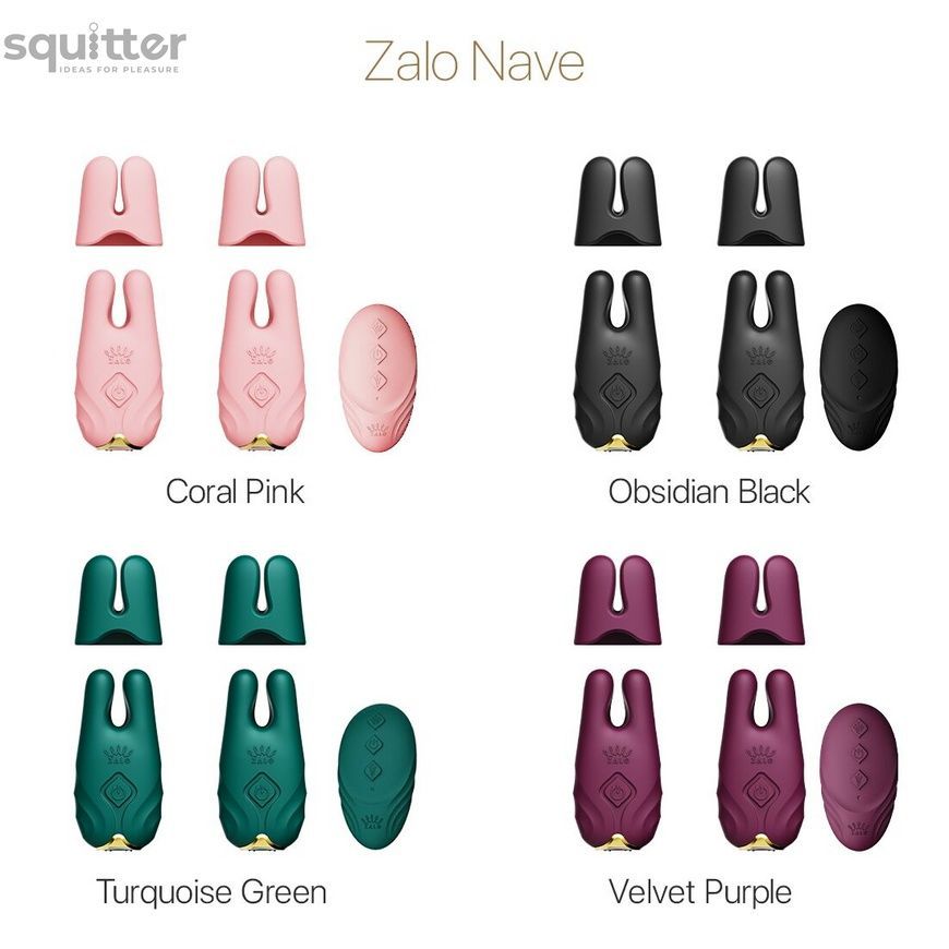 Смарт-вибратор для груди Zalo - Nave Coral Pink, пульт ДУ, работа через приложение SO7491 - онлайн-сексшоп Сквитер