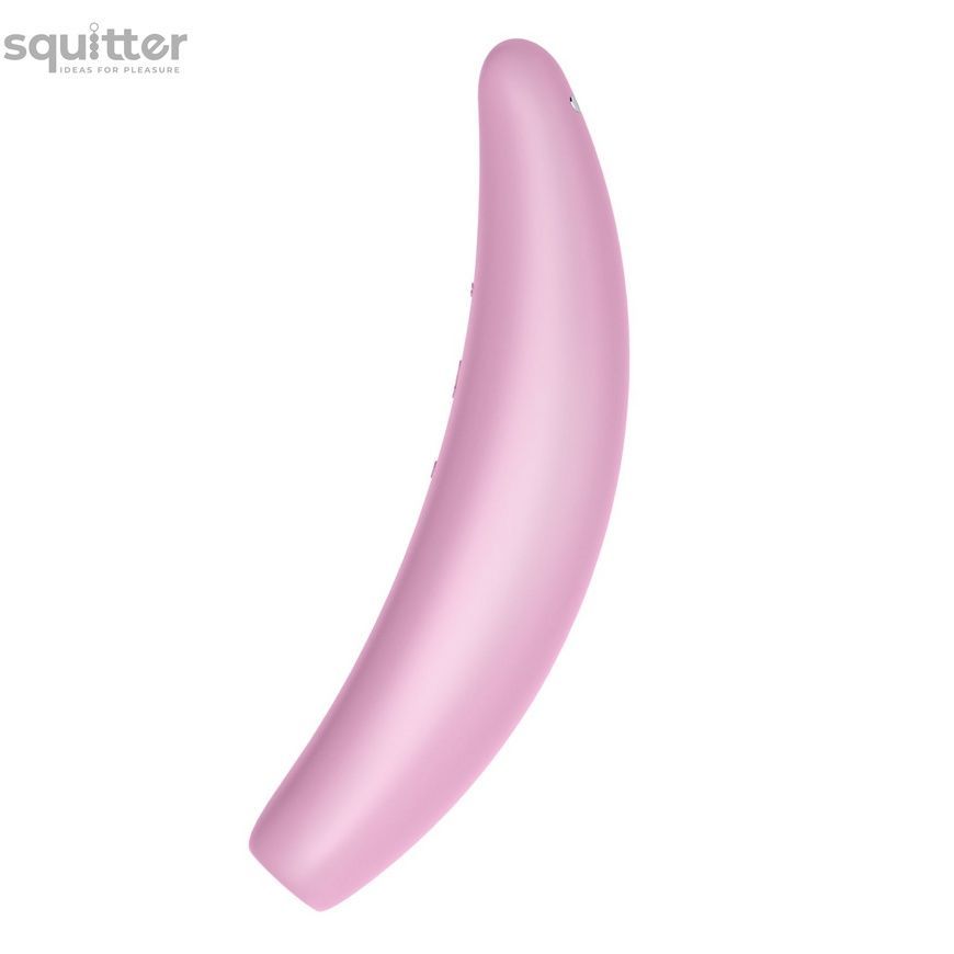 Мощный вакуумный клиторальный стимулятор Satisfyer Curvy 3+ с управлением через интернет SO3893 - онлайн-сексшоп Сквитер
