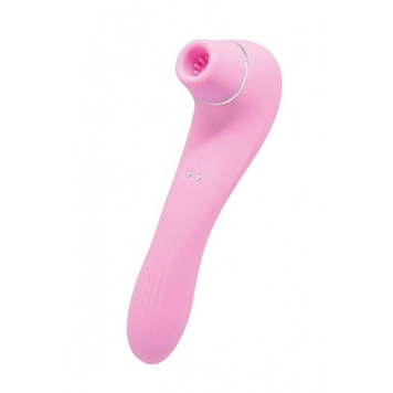 Вакуумний стимулятор з вібрацією Wooomy Smoooch Pink Clitoral Suction & Vibration, 10х2 режимів SO7409 фото