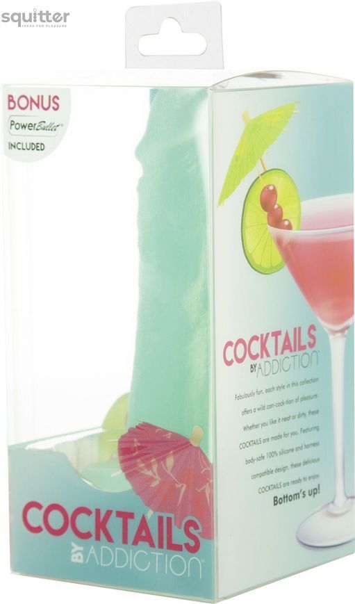 Фалоімітатор на присосці Cocktails by Addiction &ndash; Mint Mojito SX1297 - онлайн-сексшоп Сквітер
