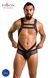 Мужское эротическое сетчатое боди Passion 045 Victor L/XL Black, экокожа, сеткаSO7606,5 - интернет-магазин интимных товаров Squitter