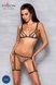 Еротичний комплект спідньої білизни Passion GABI SET XXL/XXXL beige, трусики з гартерами SO8438,5 - інтернет-магазин інтимних товарів Squitter
