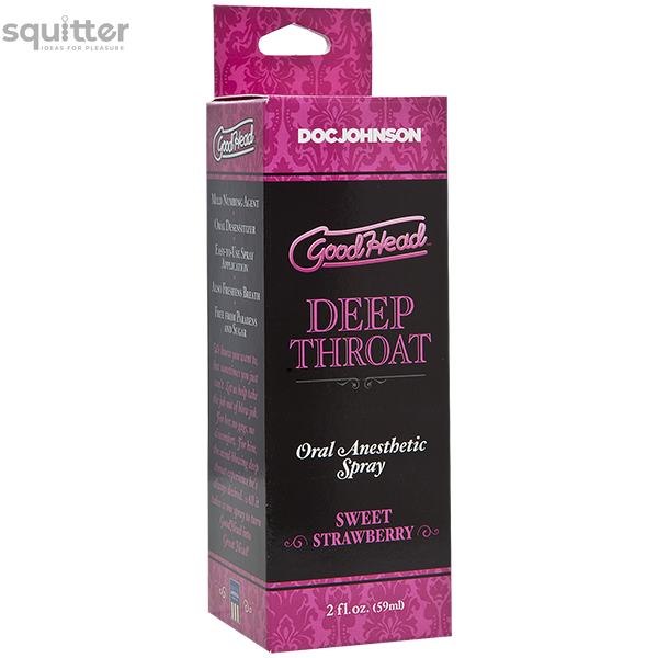 Спрей для мінету Doc Johnson GoodHead DeepThroat Spray - Sweet Strawberry 59 мл для глибокого мінету SO2801 фото