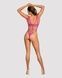 Сетчатый бодистокинг с продольными вырезами Obsessive B121 teddy S/M/L, розовыйSO7209,4 - интернет-магазин интимных товаров Squitter