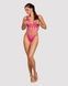 Сетчатый бодистокинг с продольными вырезами Obsessive B121 teddy S/M/L, розовыйSO7209,3 - интернет-магазин интимных товаров Squitter