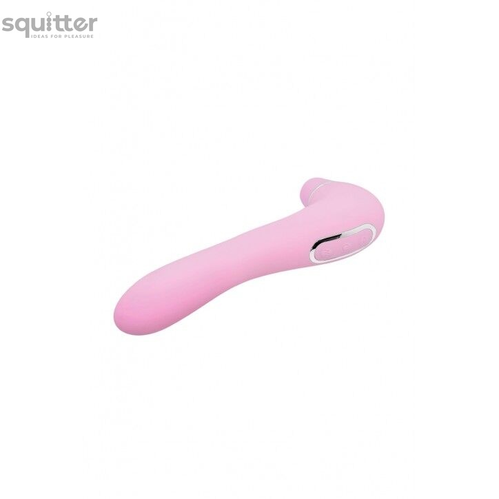 Вакуумний стимулятор з вібрацією Wooomy Smoooch Pink Clitoral Suction & Vibration, 10х2 режимів SO7409 фото