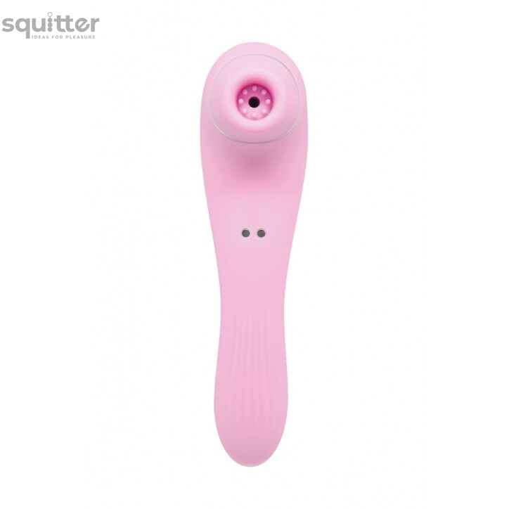 Вакуумний стимулятор з вібрацією Wooomy Smoooch Pink Clitoral Suction & Vibration, 10х2 режимів SO7409 фото