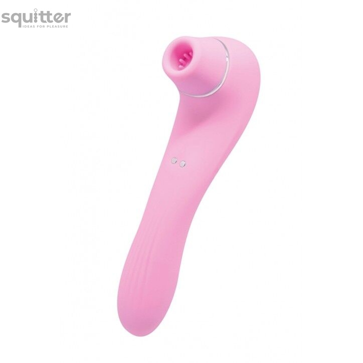 Вакуумний стимулятор з вібрацією Wooomy Smoooch Pink Clitoral Suction & Vibration, 10х2 режимів SO7409 фото