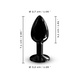 Металева анальна пробка з кристалом Dorcel Diamond Plug Black S SO7808 фото 5