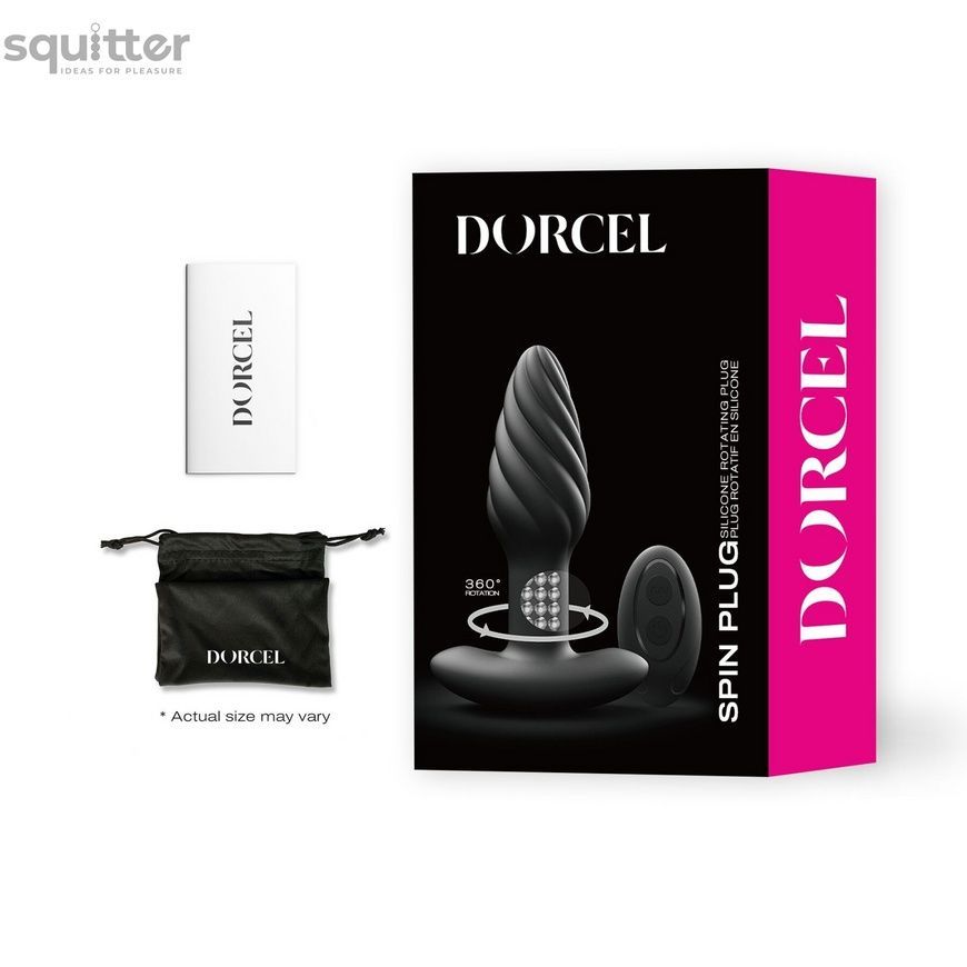Анальна пробка з вібрацією та перлинним масажем Dorcel Spin Plug, макс. діам. 3,8 см, пульт ДК SO9019 - онлайн-сексшоп Сквітер