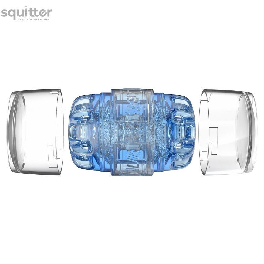 Мастурбатор Fleshlight Quickshot Turbo Blue Ice, компактний, наскрізний, підійде для пар та мінету SX0678 - онлайн-сексшоп Сквітер