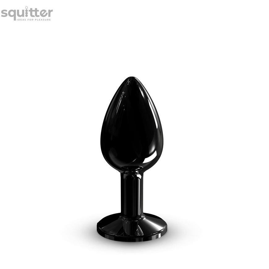 Металева анальна пробка з кристалом Dorcel Diamond Plug Black S SO7808 фото