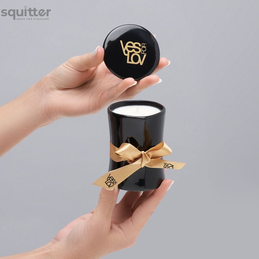 Масажна свічка YESforLOV MASSAGE CANDLE with bewitching scent 120 г, квітковий аромат, віск + олії SX4537 - онлайн-сексшоп Сквітер
