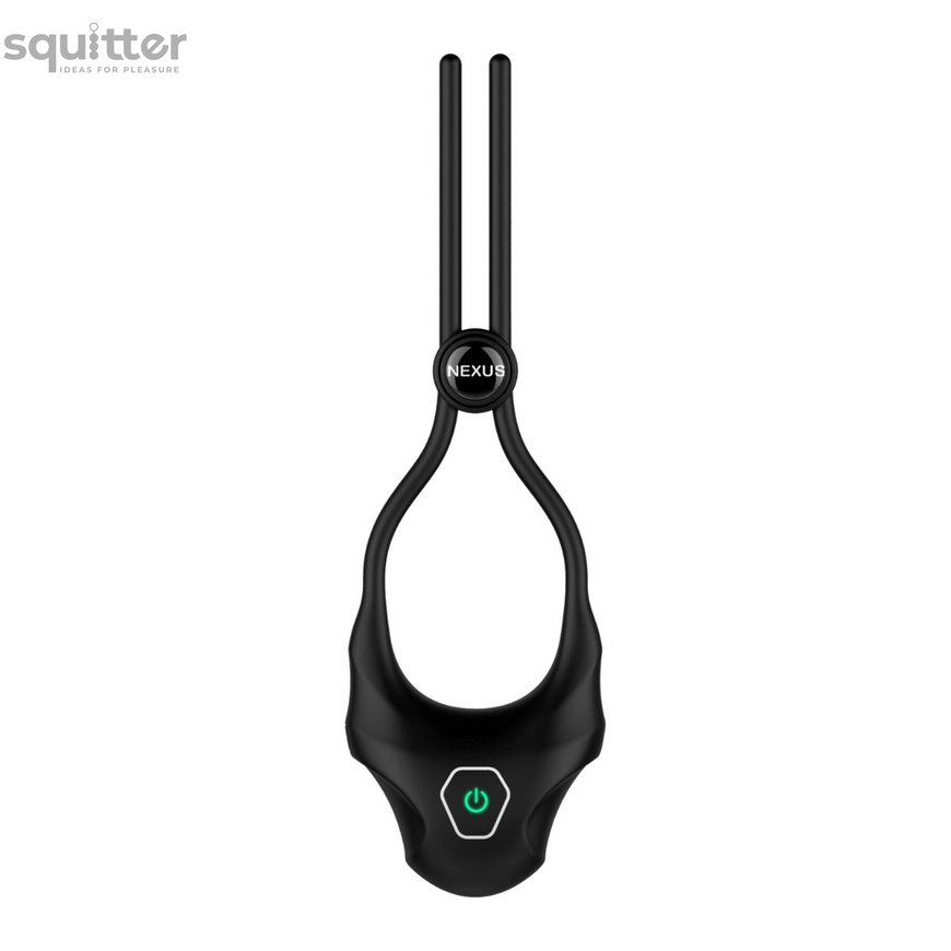 Ерекційне кільце Nexus FORGE Vibrating Adjustable Lasso - Black SO8695 фото