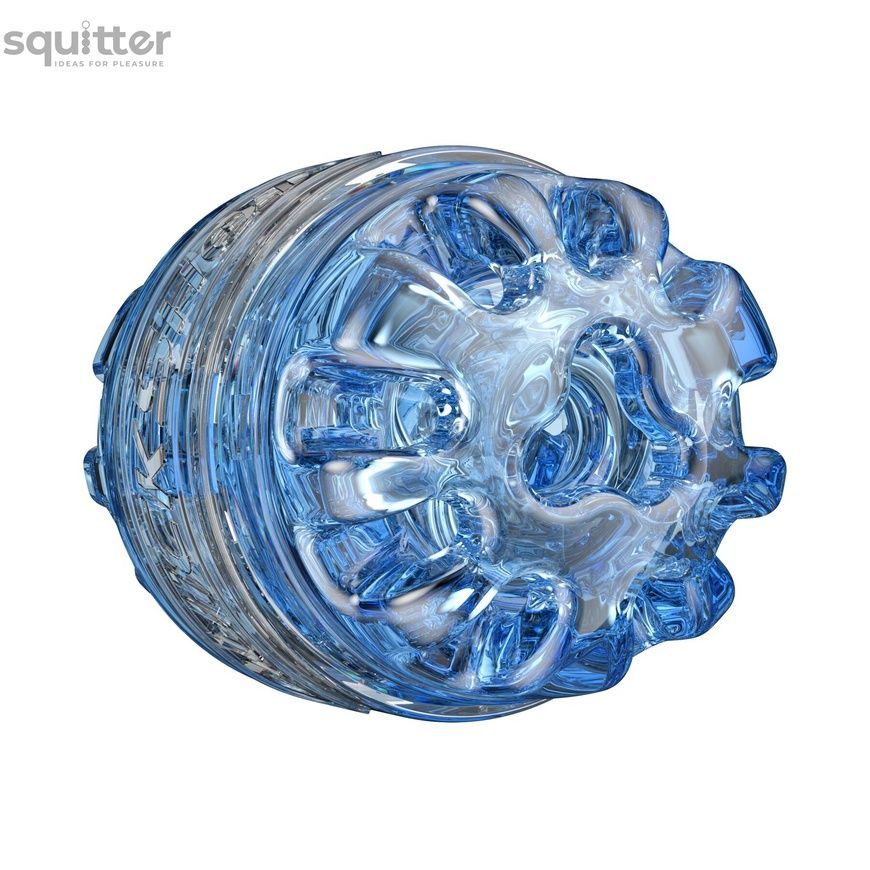 Мастурбатор Fleshlight Quickshot Turbo Blue Ice, компактний, наскрізний, підійде для пар та мінету SX0678 - онлайн-сексшоп Сквітер