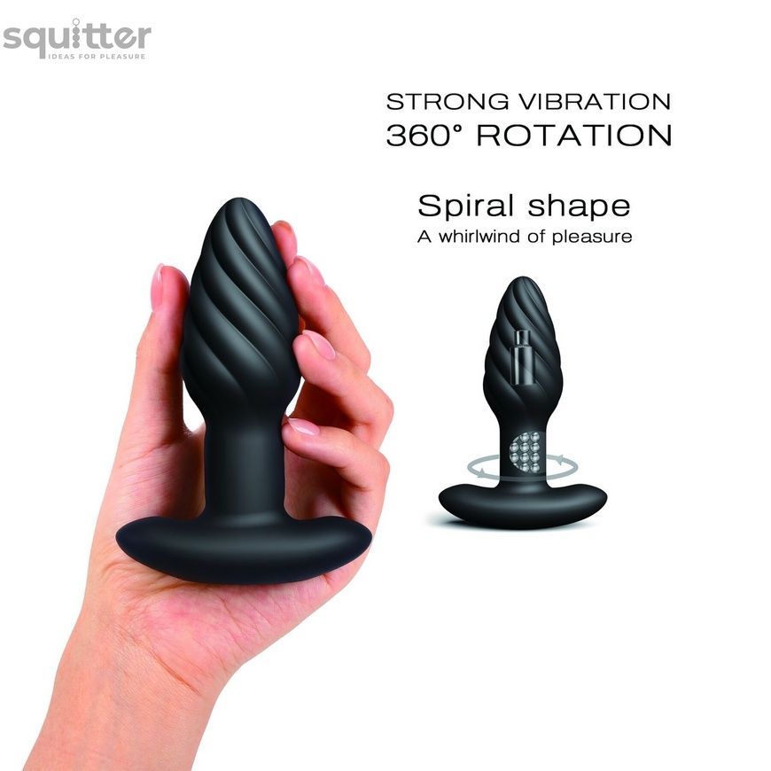 Анальна пробка з вібрацією та перлинним масажем Dorcel Spin Plug, макс. діам. 3,8 см, пульт ДК SO9019 - онлайн-сексшоп Сквітер
