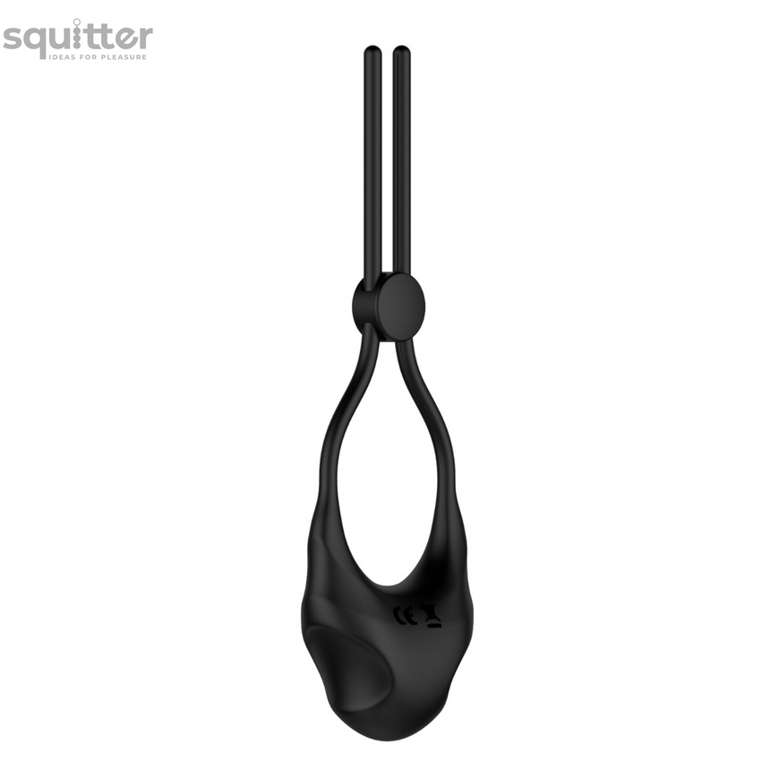 Ерекційне кільце Nexus FORGE Vibrating Adjustable Lasso - Black SO8695 фото