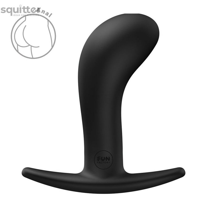 Анальна пробка Fun Factory BOOTIE L Black, діаметр 3,8 см, тонкий обмежувач SX3666 - онлайн-сексшоп Сквітер