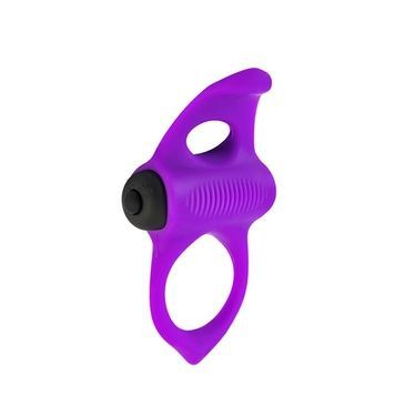 Ерекційне віброкільце Adrien Lastic Lingus MAX Violet з язичком для стимуляції клітора AD30723 - онлайн-сексшоп Сквітер