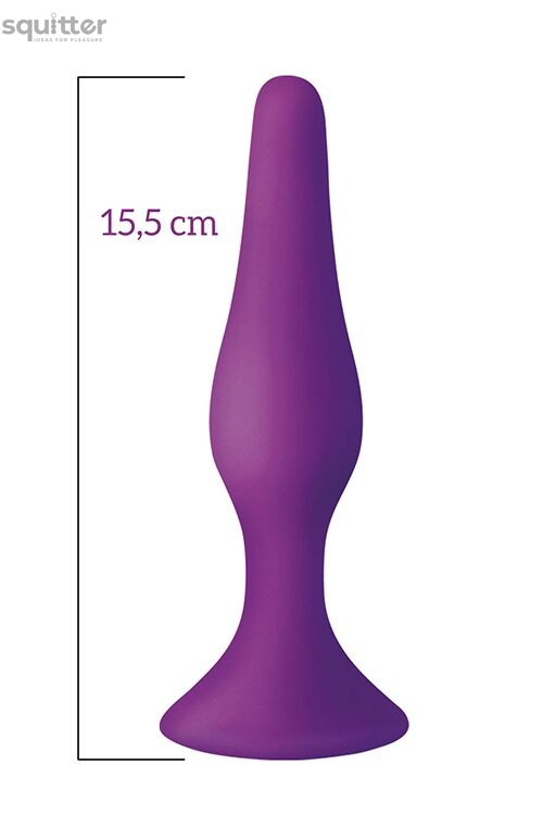 Анальна пробка з присоскою MAI Attraction Toys №35 Purple, довжина 15,5 см, діаметр 3,8см SO5007 фото