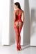 Бодістокінг з безліччю бретелей Passion BS095 One Size, red, імітація пояса та панчіх, з доступом SO8927,9 - інтернет-магазин інтимних товарів Squitter