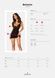 Сорочка Obsessive Bellastia chemise & thong, M/L, непрозора, фігурне декольте, стрінги в наборі SX1129,5 - інтернет-магазин інтимних товарів Squitter
