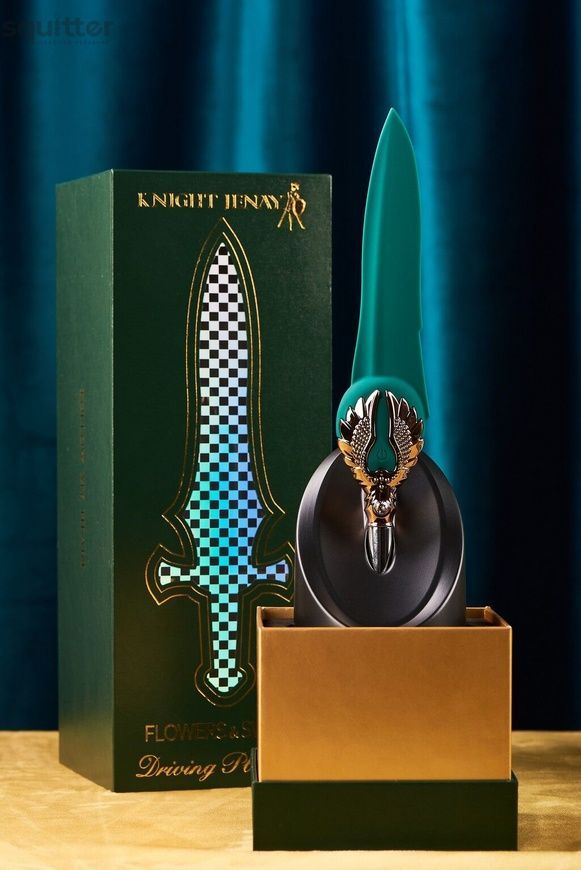 Вишуканий вібратор Knight Jenay FLOWERS & SWORD, маска, стрічка та лубрикант у комплекті SO6557 - онлайн-сексшоп Сквітер