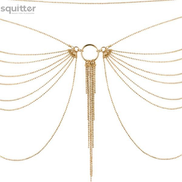 Цепочка на трусики или лиф Bijoux Indiscrets MAGNIFIQUE Waist Chain - Gold, украшение на тело SO2660 фото