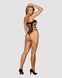 Бодистокинг с поперечными вырезами Obsessive B122 teddy S/M/L, черныйSO7210,4 - интернет-магазин интимных товаров Squitter