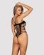 Бодистокинг с поперечными вырезами Obsessive B122 teddy S/M/L, черныйSO7210,2 - интернет-магазин интимных товаров Squitter