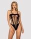 Бодистокинг с поперечными вырезами Obsessive B122 teddy S/M/L, черныйSO7210,1 - интернет-магазин интимных товаров Squitter